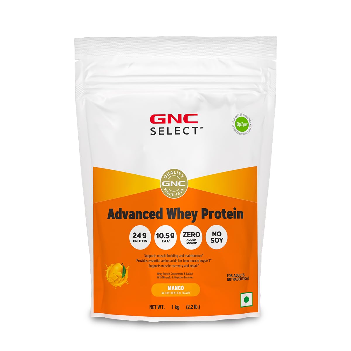 GNC Select Advanced Whey Protein – Mango (1 kg)