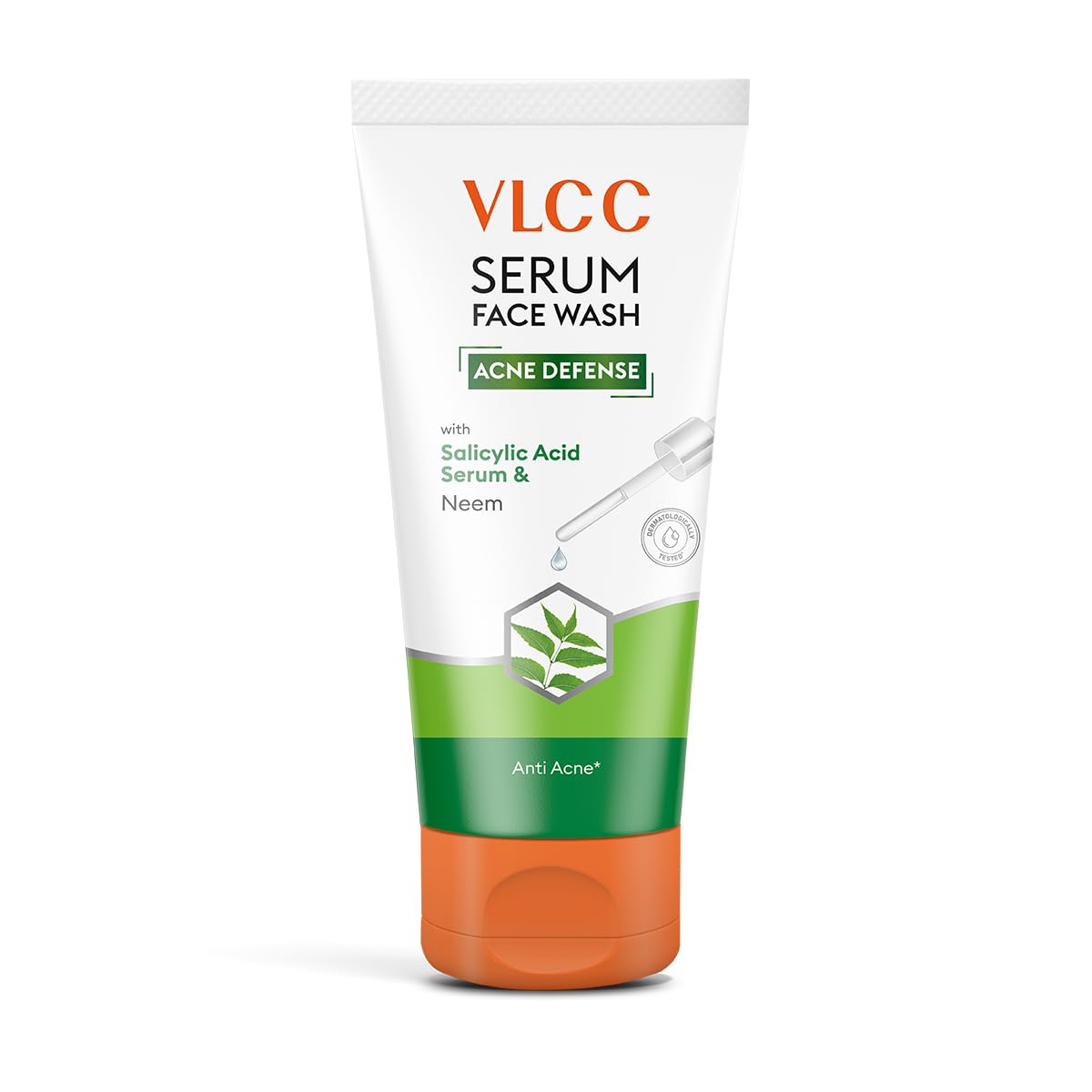 VLCC Serum Facewash - 50ml | with Salicylic Acid Serum to Unclog Pores & Neem to Prevent Acne | Dermatologically Tested | Kills 99% germs that cause acne