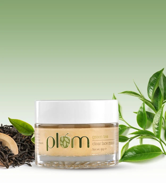 Plum Green Tea Clear Face Mask For Oily & Acne Prone Skin, Vegan Skin Care 60g.