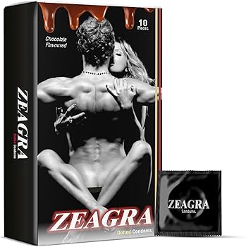 ZEELAB Zeagra Super Dotted Condoms (Pack of 3 Pieces) | Chocolate Flavour