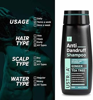 Ustraa Anti Dandruff Hair Shampoo For Men (250 mL)