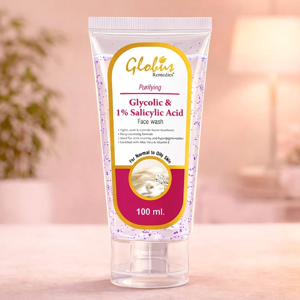 Glycolic acid 1%,  Salicylic acid 1%, Vitamin E Face Wash, 100 ML