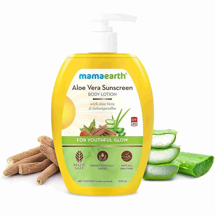 Mamaearth Aloe Vera Sunscreen Body Lotion SPF 30 – 300 ml