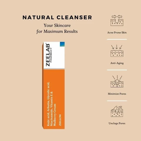 Kojic Acid, Arbutin, Glycolic Acid, Niacinamide, Vitamin E & Mulberry Cream