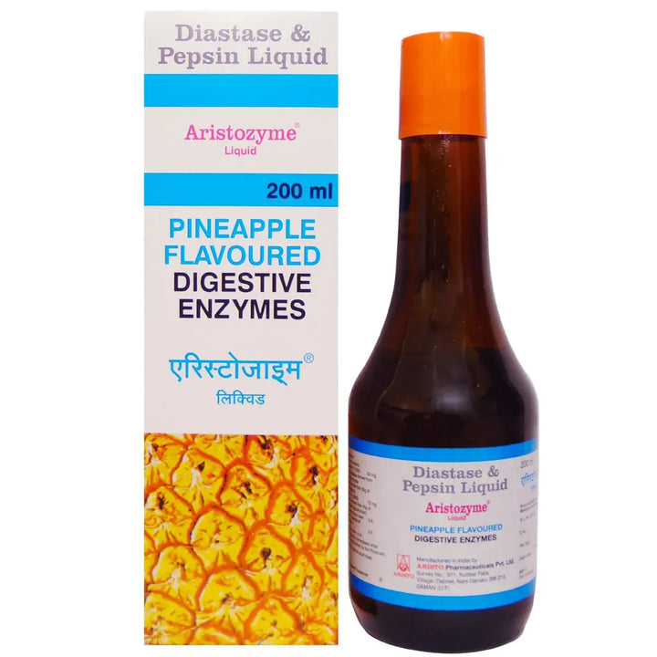 KELZYME - Fungal Diastase +Papain Syrup (Sugar Free,Pineapple and Mix Fruit Flavour) Digestive Enzyme