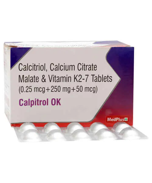 Calcium Citrate Malate 250mg, Calcitriol 0.25mcg and Vitamin K2-7 50mcg Tablets