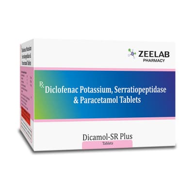Diclofenac (50mg) + Paracetamol (325mg) + Serratiopeptidase (10mg) Tablet