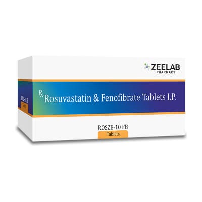 Fenofibrate 160 mg + Rosuvastatin 10 mg Tablets