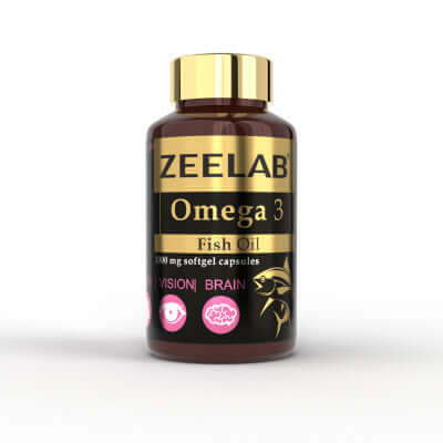ZEELAB Omega 3 Fish Oil Capsules 1000 mg (60 Softgel Capsules)