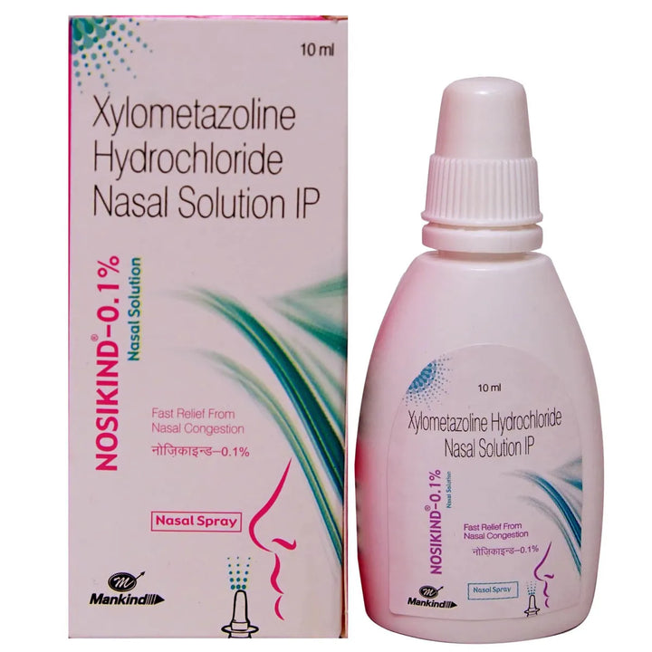 Xylometazoline Nasal Drops IP 0.1% w/v (10 ml Bottle)
