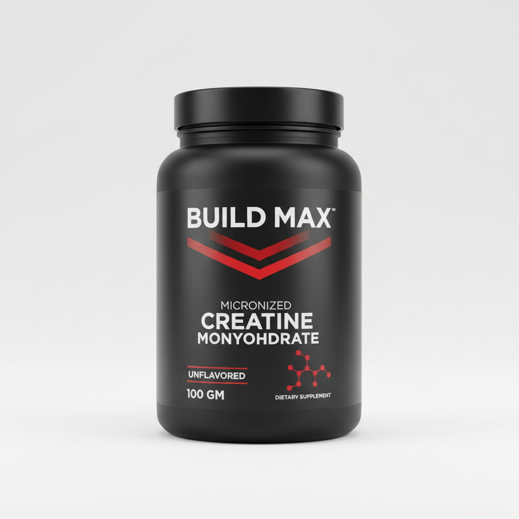 BUILD MAX Micronized CREATINE Monohydrate (Unflavoured) 100 gm