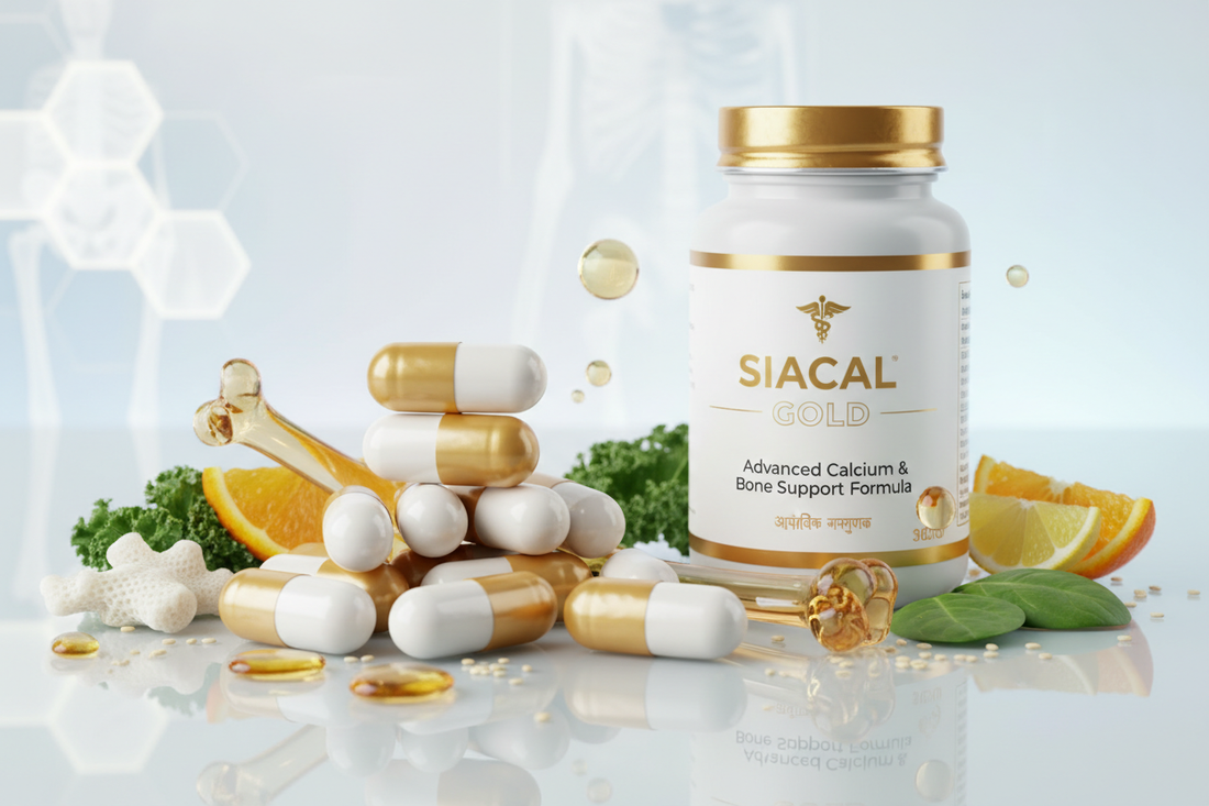 Calcium Citrate Maleate500mg +Calcitriol0.25mcg +Vitamin K2-7,45mcg +Omega-3- marine Triglycerides providing EPA 90mg +DHA 60mg +Folic Acid 400mcg +Boron 1.5mg(as Disodium Tetraborate (SIACAL GOLD CAPSULES)