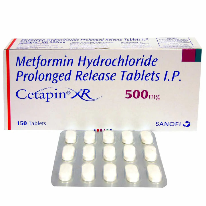Metformin Hydrochloride Prolonged release Tablets IP 500 mg