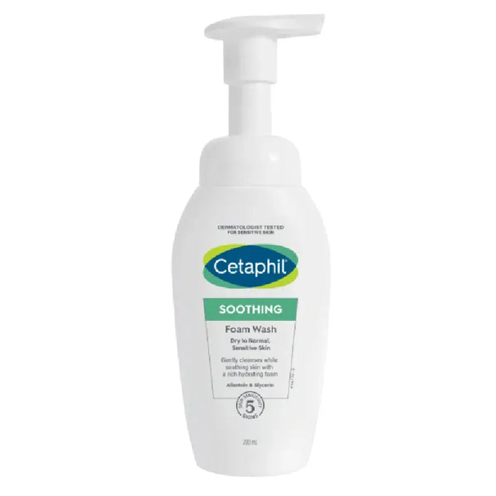 Cetaphil Soothing Foam Face Wash 200ml | Foaming Cleanser With Triple Ceramides for Sensitive Skin| Paraben, Sulphate & Allergen Free