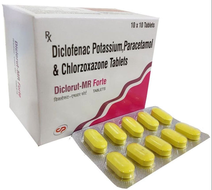 Chlorzoxazone 500mg, Diclofenac 50mg and Paracetamol 325mg Tablets