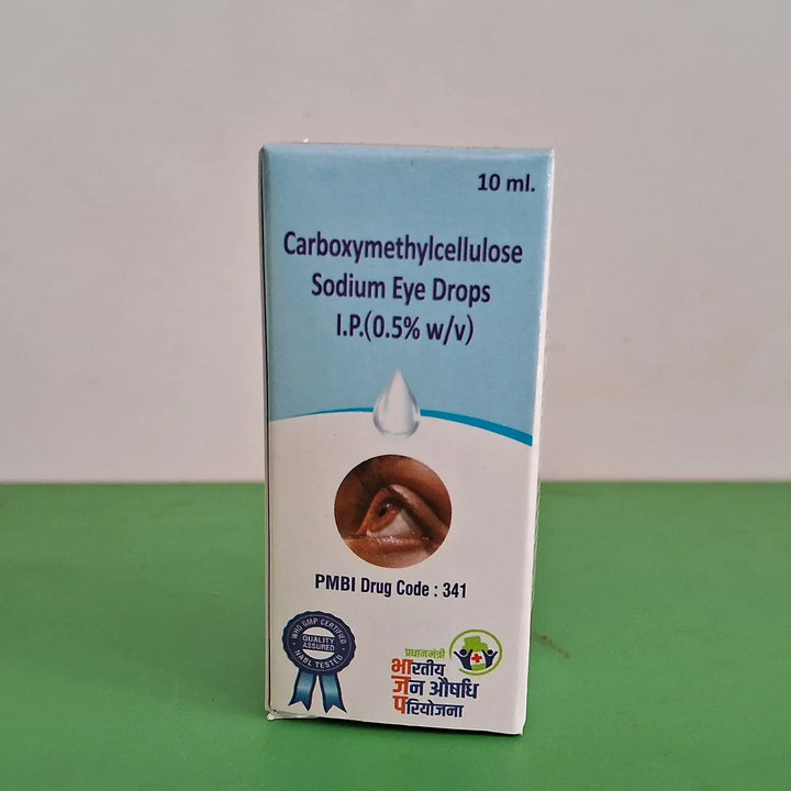 Carboxymethylcellulose Sodium Eye Drops IP 0.5% w/v | Lubricating Eye Drops for Dry Eyes & Eye Irritation | 10ml