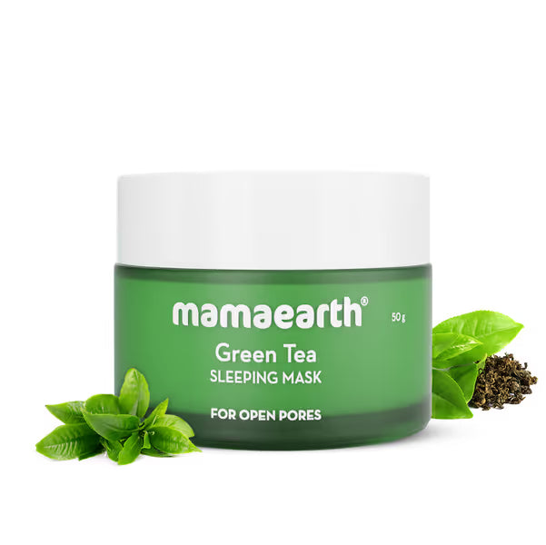 MamaEarth Green Tea Sleeping Mask with Green Tea & COLLAGEN for Open Pores – 50 g