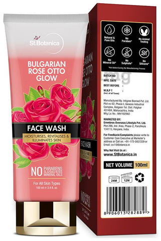 St.Botanica Bulgarian Rose Otto Glow Face Wash, 100 ml