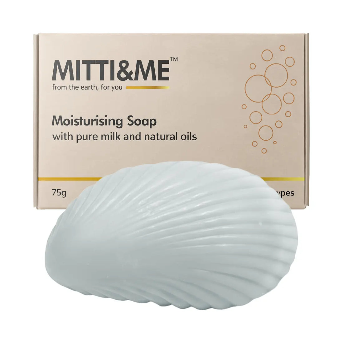MITTI & ME Moisturising Soap | Gentle Cleansing & Nourishing Bath Soap for Soft, Smooth & Hydrated Skin