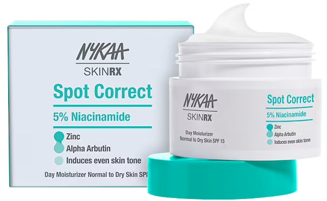 Nykaa SKINRX 5% Niacinamide Spot Correct Day Moisturiser With SPF 15 For Normal To Dry Skin - 50 g
