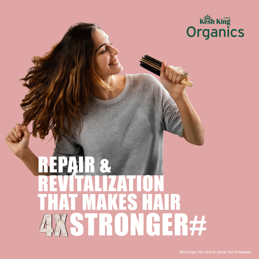 Kesh King Organics Anti Frizz Shampoo with Fermented Rice Water | For Dry &amp; Frizzy Hair | 300ml