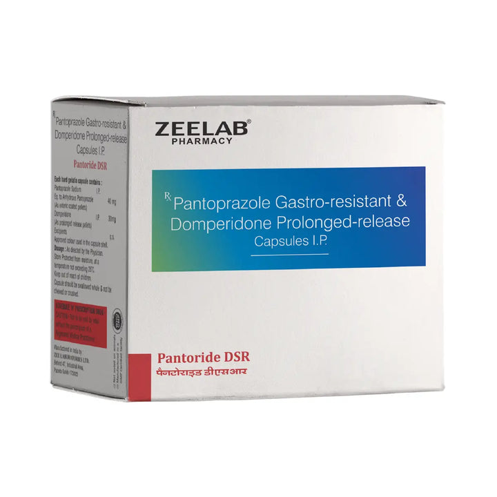 Pantoprazole 40mg (Gastro-resistant) and Domperidone 30mg (Prolonged Release) Capsules IP