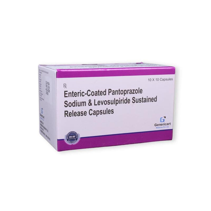 Pantoprazole 40mg (Enteric Coated) and Levosulpiride 75mg (Sustained Release) Capsules