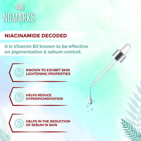 Bajaj Nomarks Skin Clearing Face Serum 10% Niacinamide 30ml