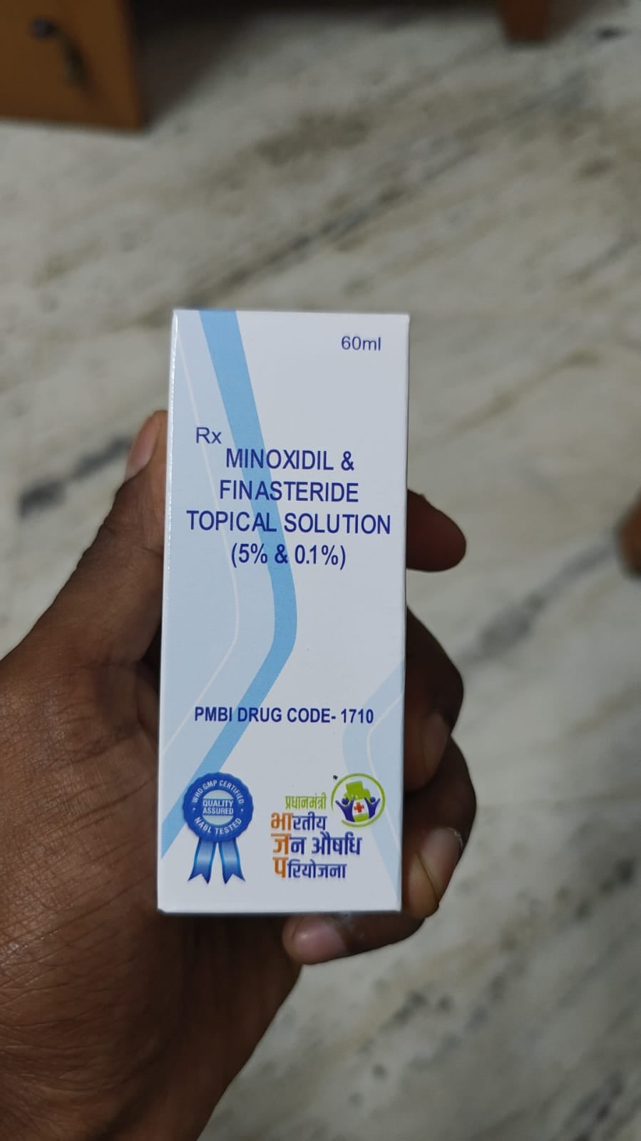 Minoxidil 5% & Finasteride 0.1% Topical Solution | Hair Regrowth Treatment for Male Pattern Hair Loss | 60ml