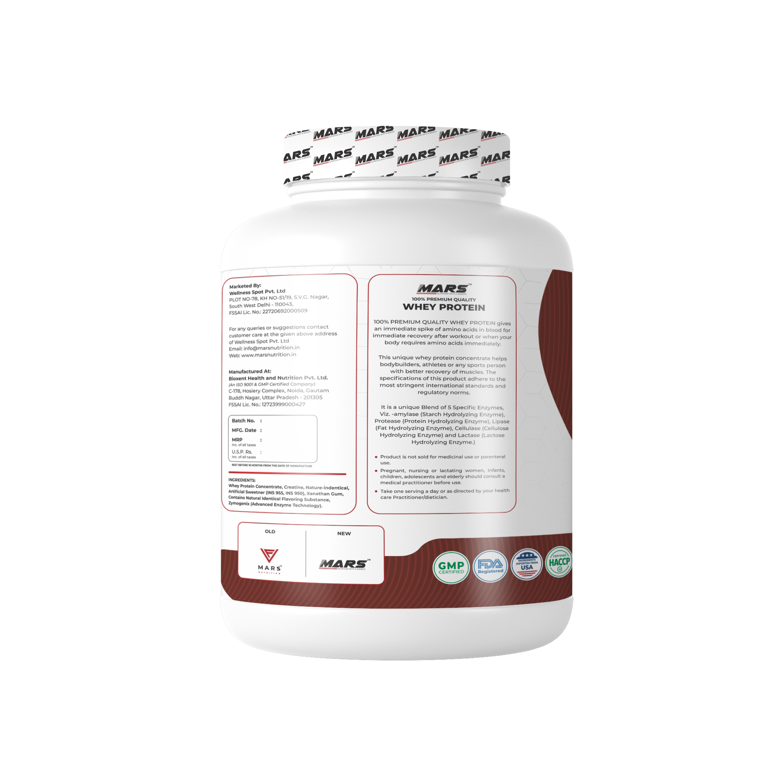 Mars Nutrition Advanced Whey Protein Concentrate | 25g Protein, 4.5g BCAAs & 3g Creatine | Belgian Chocolate | 1kg & 2kg | Lab Tested | QR/Secret Code Verified Authenticity