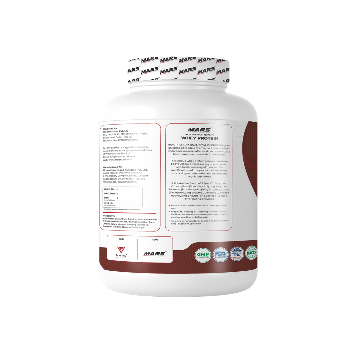 Mars Nutrition Advanced Whey Protein Concentrate | 25g Protein, 4.5g BCAAs & 3g Creatine | Belgian Chocolate | 1kg & 2kg | Lab Tested | QR/Secret Code Verified Authenticity