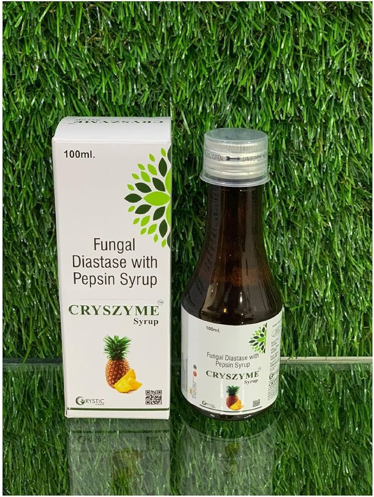 KELZYME - Fungal Diastase +Papain Syrup (Sugar Free,Pineapple and Mix Fruit Flavour) Digestive Enzyme