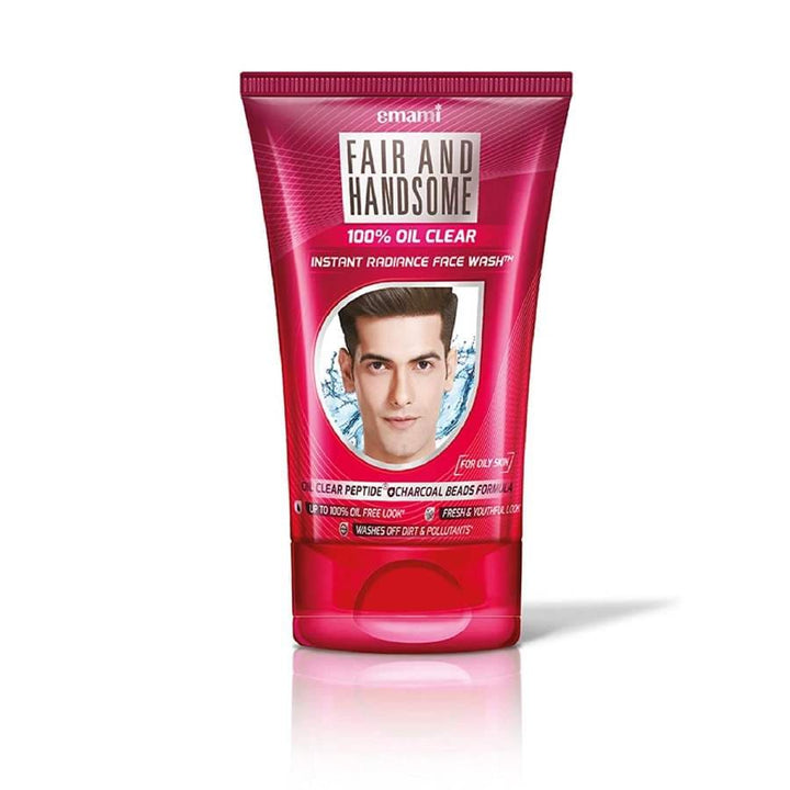Emami Fair and Handsome 100% Oil Clear Instant Radiance Face Wash, 100g