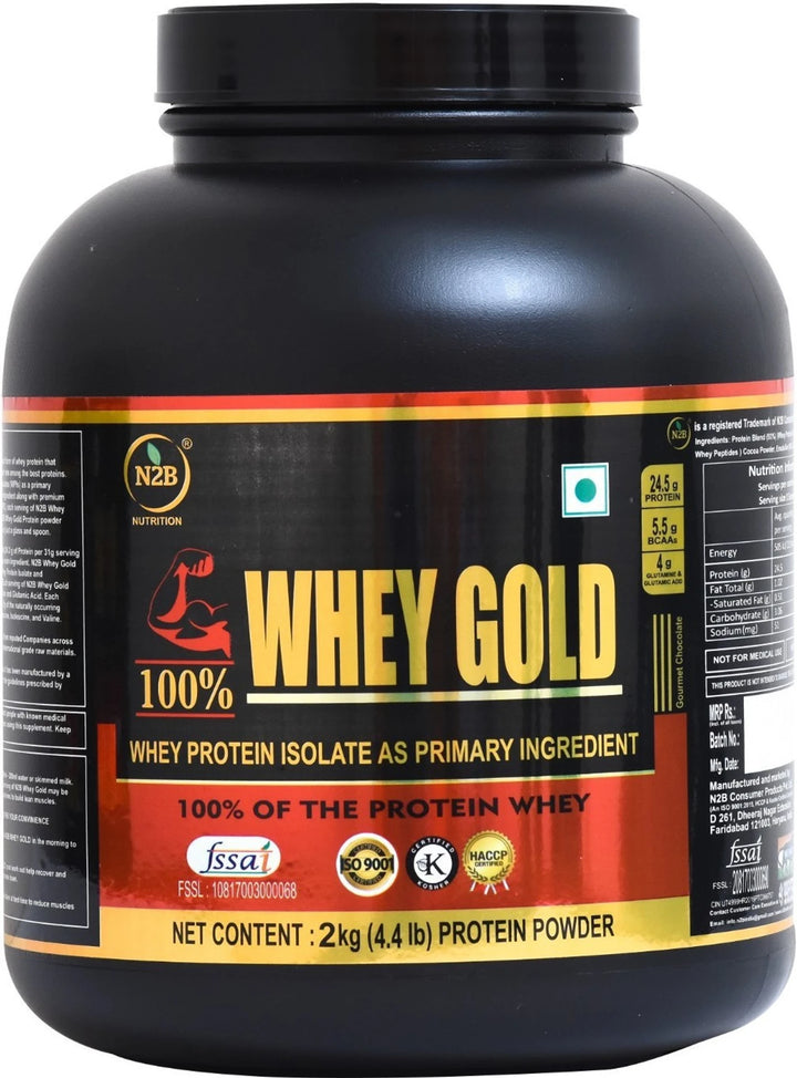 N2B 100% Whey Gold Protein Supplement Powder Weight Gainers/Mass Gainers