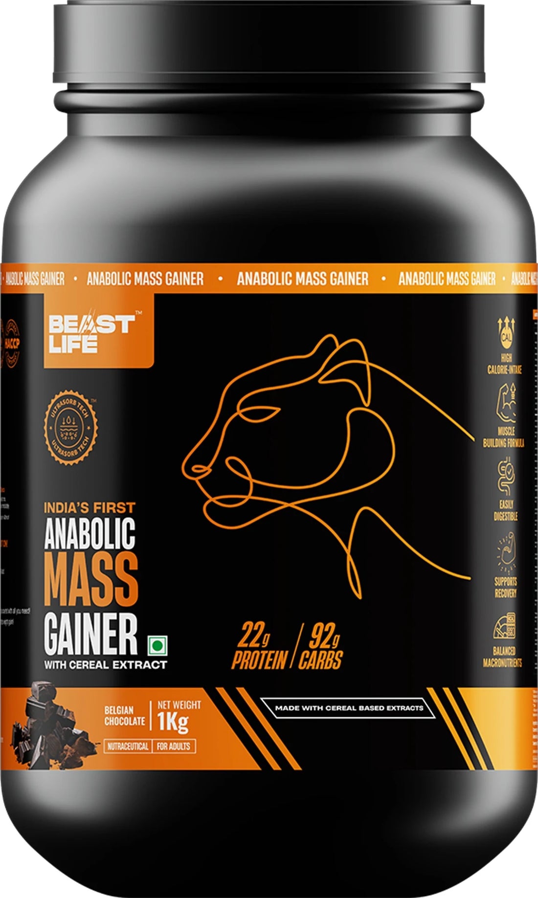 BeastLife High Rich Protein Gainer – No Maltodextrin (1kg)