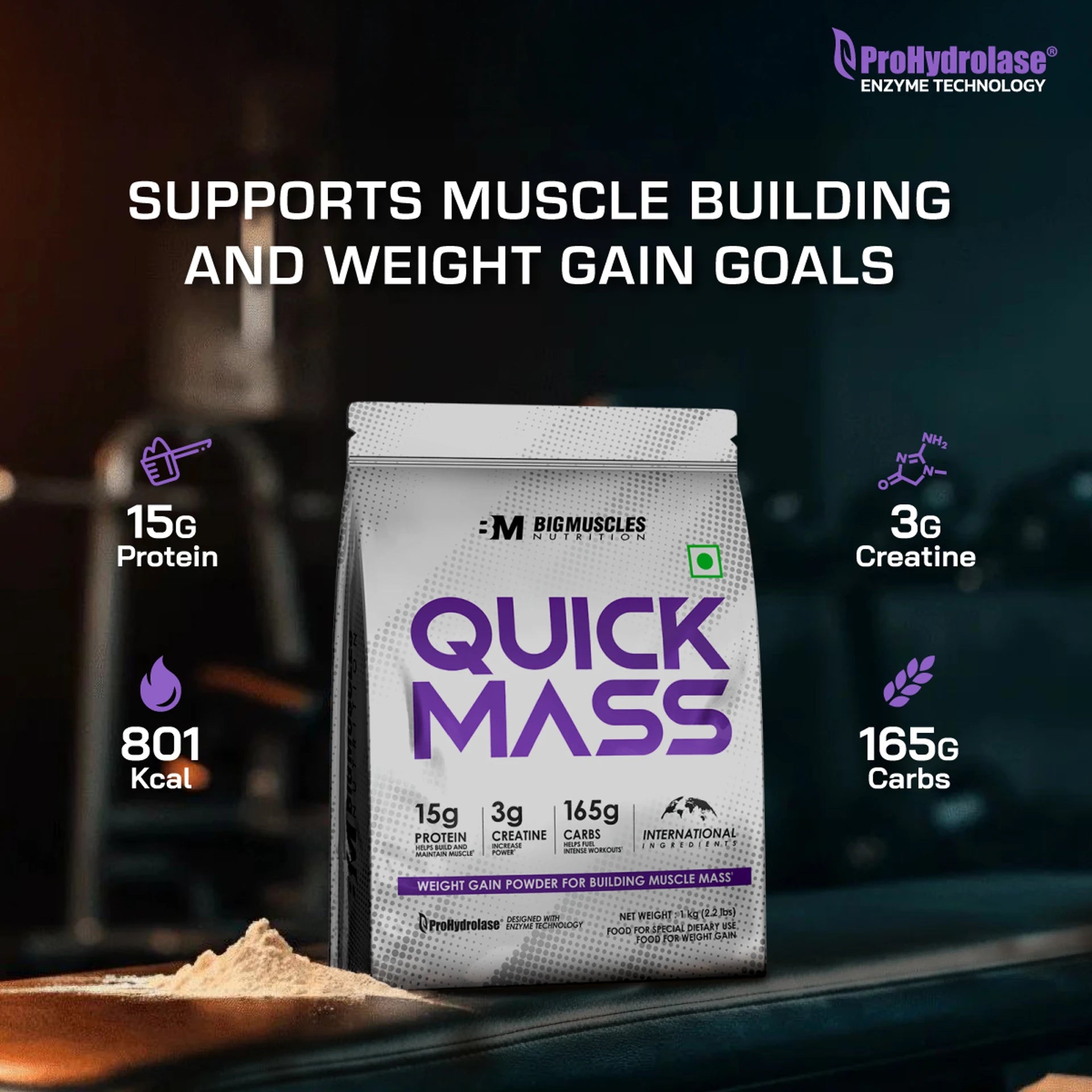 BIGMUSCLES NUTRITION Quick Mass Gainer (1 kg)