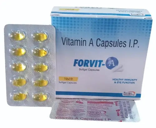 Vitamin A Capsules IP 25000 IU (30 Capsules)