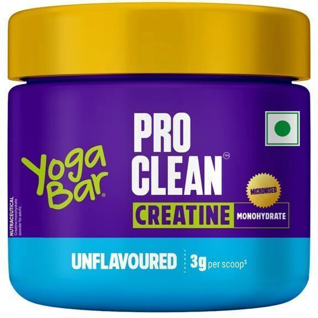 Yogabar Pro Clean Whey Protein 1kg – Chocolate with 0 Calorie Sweetener + Free Creatine 100g (Unflavoured Monohydrate)